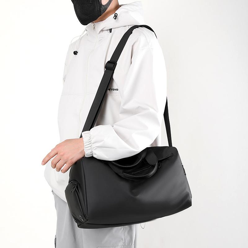Carry Cases - 旅行バッグ ボストンバッグ 大容量 防水 耐摩耗 乾湿分離 シューズ収納 スポーツバッグ ジムバッグ 出張 普段使い 20-35L ブラック グレー ポリエステル