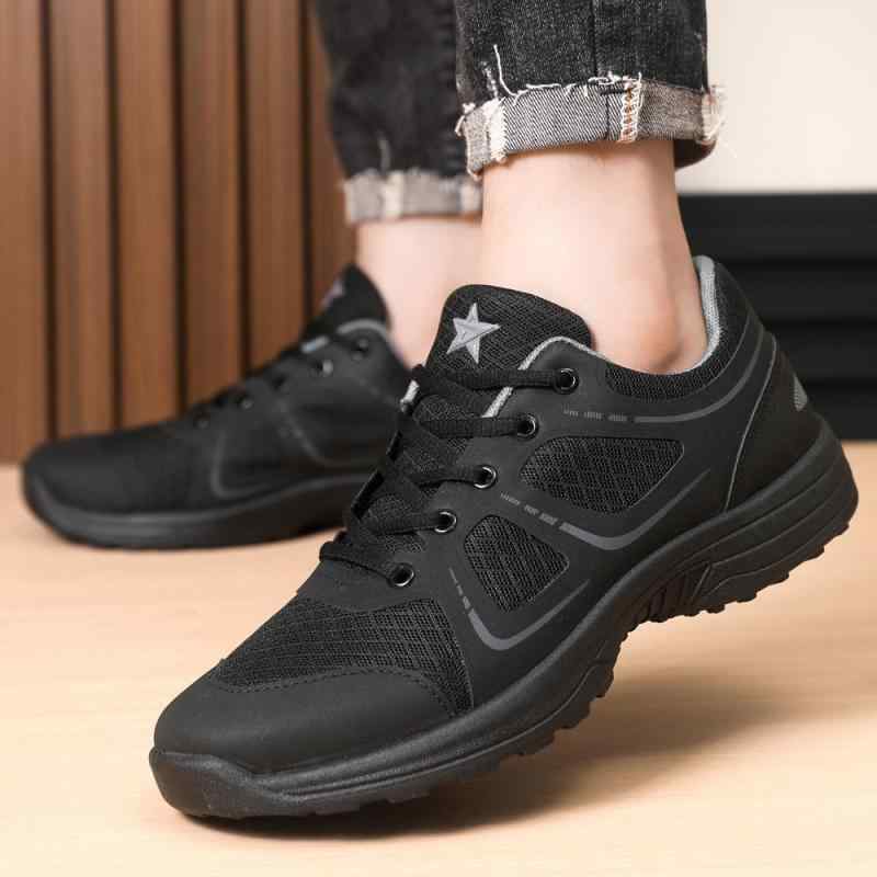 Shoes - スニーカー メンズ トレーニングシューズ ランニングシューズ 陸上シューズ 通気性 運動靴 作業靴 ローカット 普段使い PVC 黒 ブラック