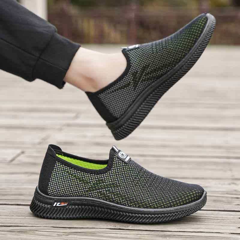 Rakuten - スニーカー メンズ 男性用 通気性 メッシュ 運動靴 スリッポン ローカット 紐なし 普段使い ランニング ウォーキング トレーニング 黒 ブラック 青 ブルー1