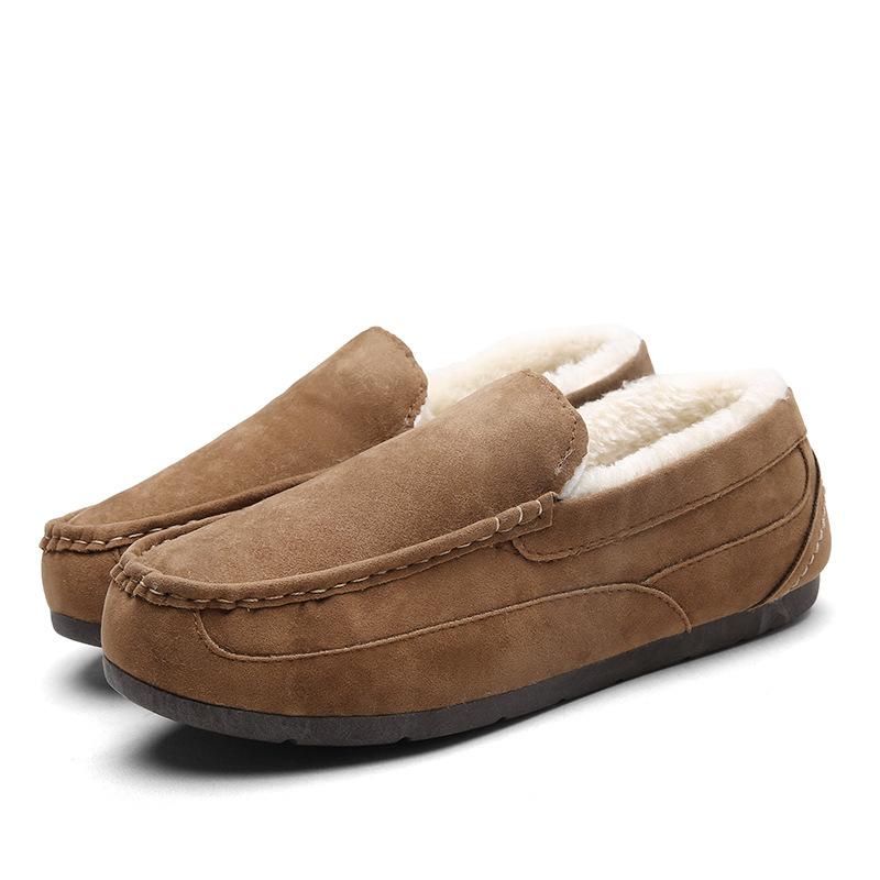 豆豆靴 メンズ 男性用 防寒靴 あったか モカシン スリッポン ローファー ラウンドトゥ フラットヒール 普段使い рабочих 通勤(3.0)