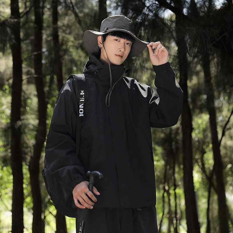 マウンテンパーカー 春秋 男女兼用 防風 防水 アウター 登山 ジャケット アウトドア スポーツ ペアルック 黒 白 緑 ピンク キャメル 大きいサイズ