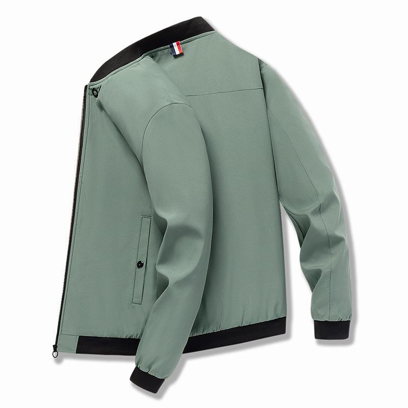 Other - ジャケット 男性用 ブルゾン 春秋 薄手 接触冷感 防風 撥水 アウター カジュアル トップス 黒 カーキ 緑