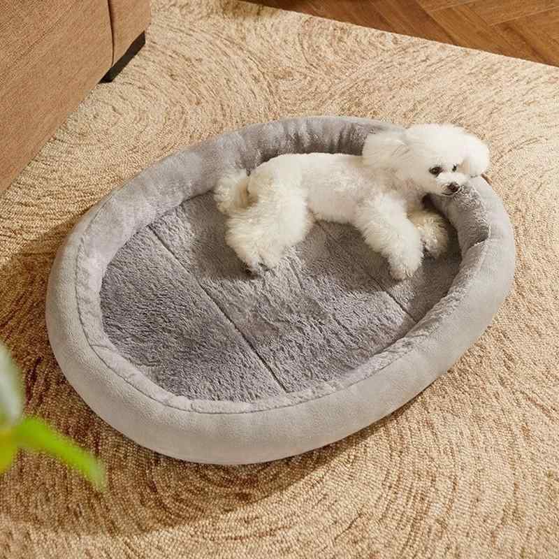 Crates, Kennels - ペットベッド オールシーズン 猫 小型犬 中型犬 大型犬 クッション 暖かい 洗える グレー ブラウン