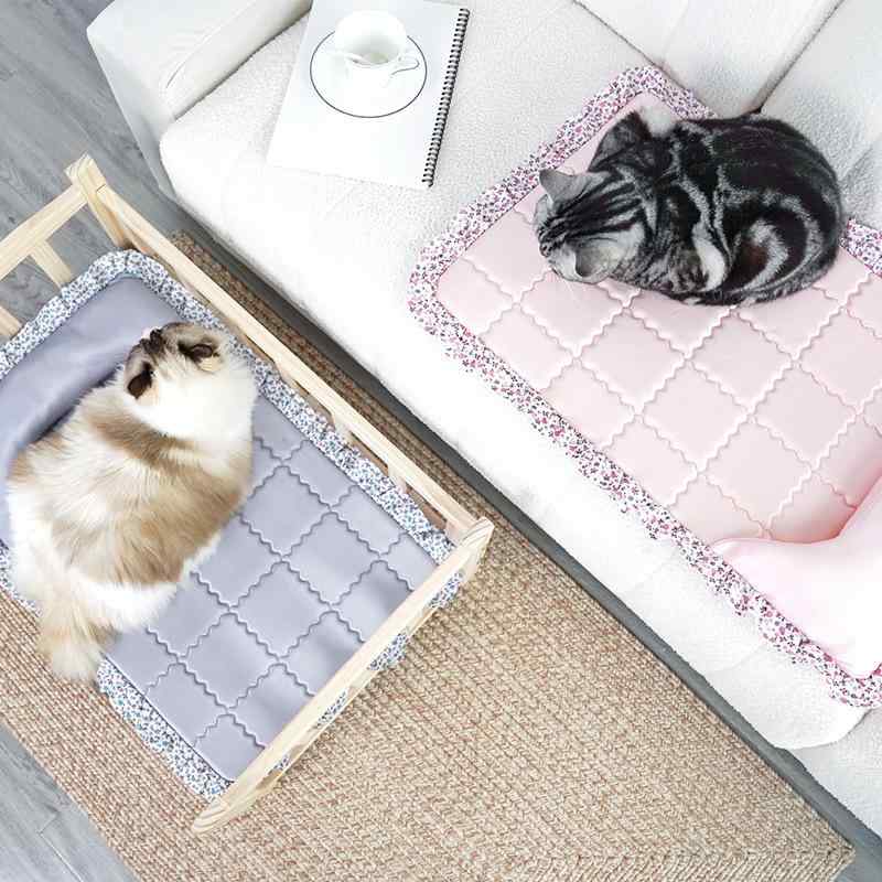 ペット用 接触冷感マット 犬 猫 ベッド クールマット 夏用 涼感 冷感マット 通気性 洗える 座布団 中型..
