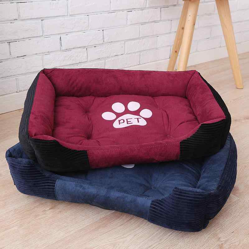 ペットベッド 犬 猫 小型 中型 大型犬 テディ ドッグベッド オールシーズン PP綿 あったか クッション 枕 草編みマット 毛布 室内用 ブラック グレー カーキ