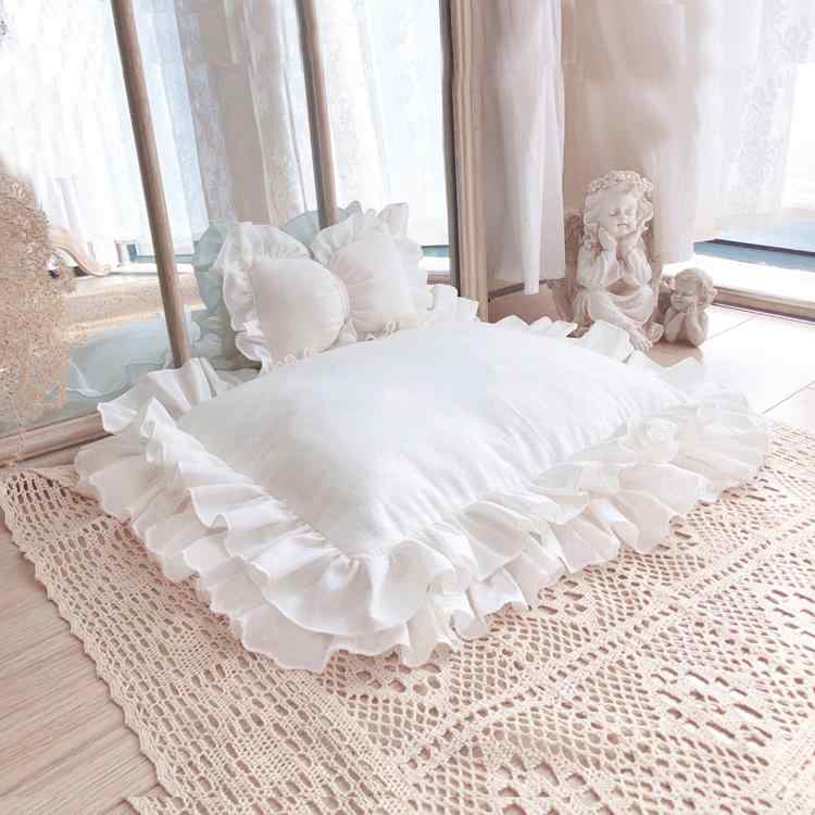 犬用品 ペットベッド 犬 猫用ベッド クッション 取り外し可能 洗える オールシーズン 小型犬 猫 かわい..