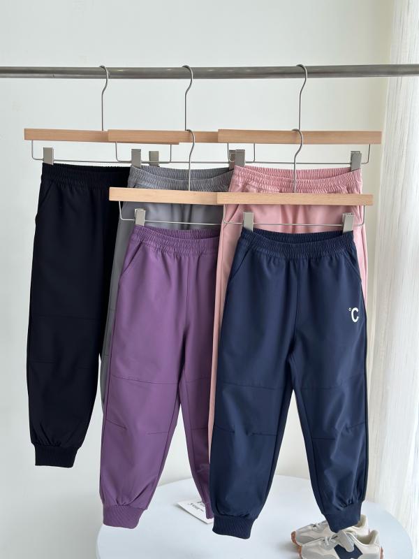 子供服 パンツ 春秋 子供 キッズ 男女兼用 柔らかいシェル スポーツ ロングパンツ ズボン ウエストゴム 伸縮性 吸湿性 通気性 普段着 部屋着 グレー 紺色 ピンク パープル ブラック 120 130 140 150 160 170