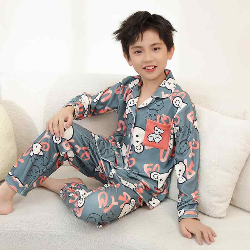 子供用パジャマ 子供用ルームウェア 子供用インナー 子供用下着 子供用防寒着 キッズパジャマ キッズルームウェア キッズインナー キッズ下着 キッズ防寒着 再生繊維 裏起毛 暖かい 格子柄 かわいい 熊