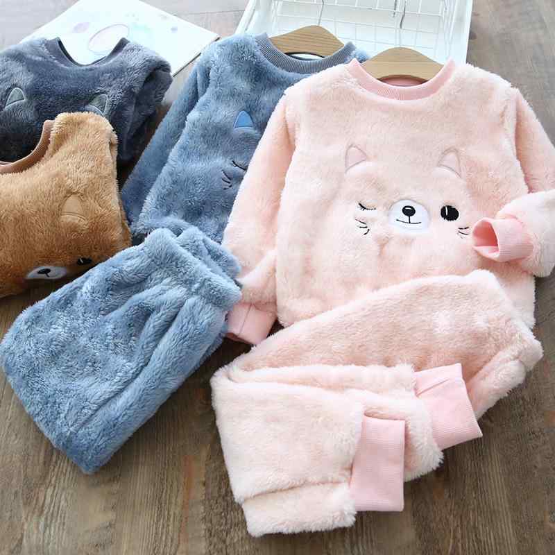 Sweater - 子供服 パジャマ 男児 女児 裏起毛 フリース あったか 部屋着 トップス カットソー