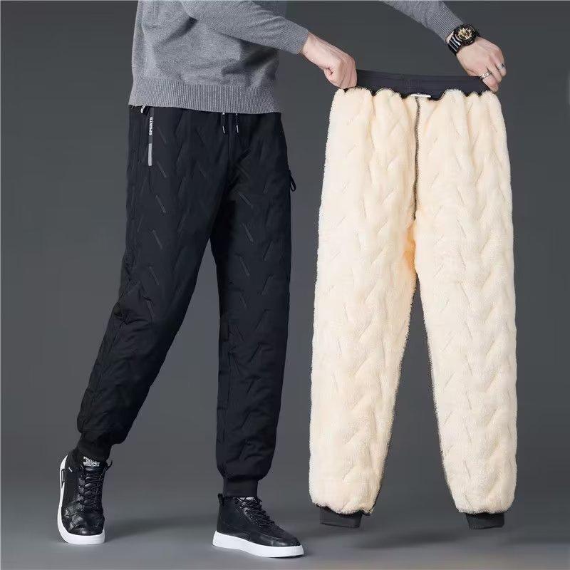 Rakuten - メンズ パンツ 裏起毛 中高年 向け 防風 撥水 ゆったり 大きいサイズ ハイウエスト 暖かい 冬用 コットン 混紡 ストレート あったか リラックス イージーパンツ 普段使い