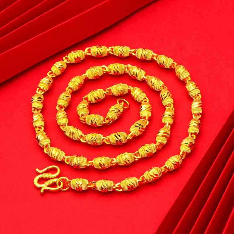 ネックレス 男性用 真鍮 電気メッキ加工 オリーブ 竹節チェーン ード ペンダント ネックレス 京东 ebay wish 天猫 LAZADA shopee