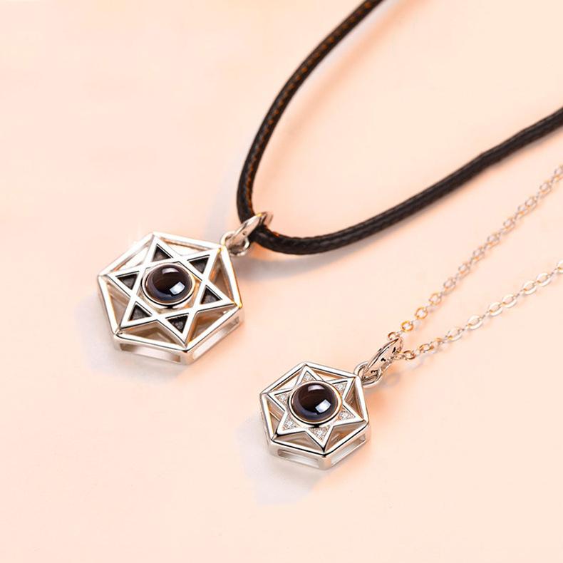 Other - ネックレス ペア s925 シルバー 六芒星 ジルコニア ペンダント 韓国 かわいい 森ガール