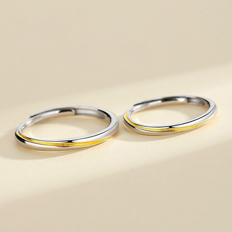 指輪 ペアリング シルバー925 モビウスの輪 幾何学模様 カップル 小さめ シンプル フリーサイズ メンズ 男性用 レディース 女性用