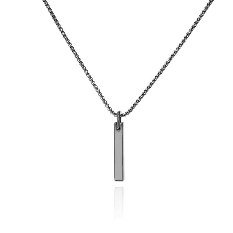 Beads - ネックレス 男性用 メンズ ウーロン 鋼 ペンダント ウェーブ 波浪 模様 ステンレス ゴールド ブラック ブルー アクセサリ