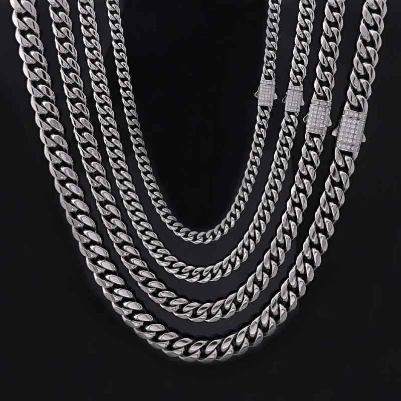 ネックレス メンズ 男性用 チタン鋼 喜平 キューバ 鎖 8mm 10mm 12mm ヒップホップ ストリート スタイル 個性 的 ハンバーガー モチーフ