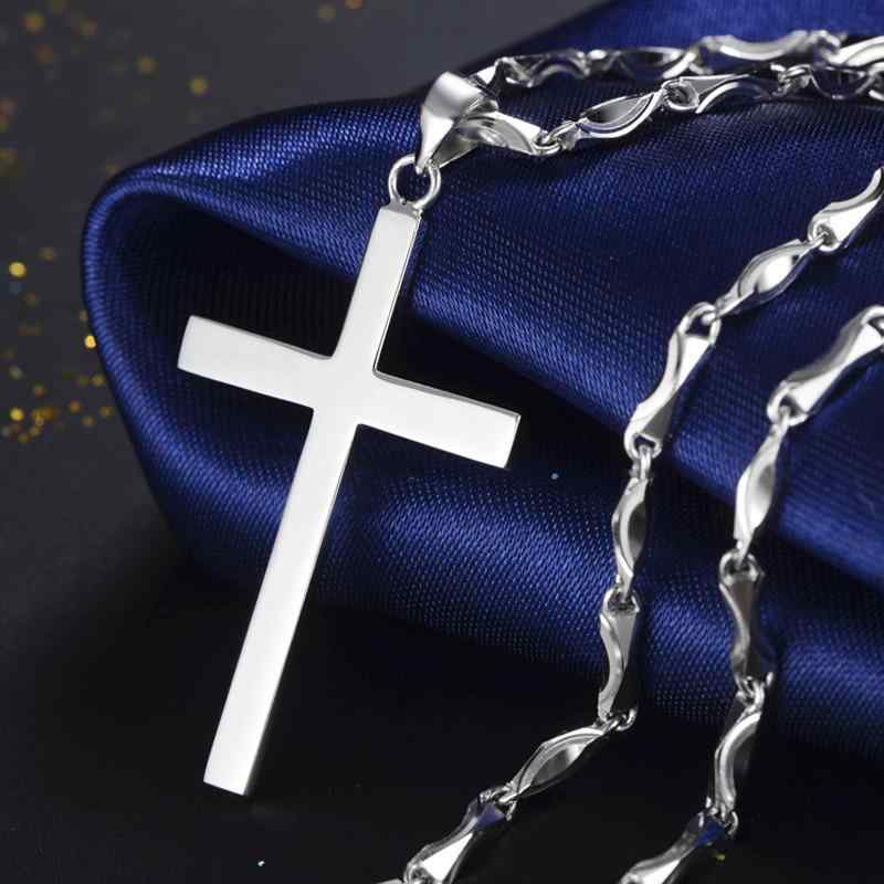 Rhodolite - ネックレス レディース メンズ シルバー925 クロス ペンダントトップ ペアアクセサリー 光沢 十字架 モード カジュアル