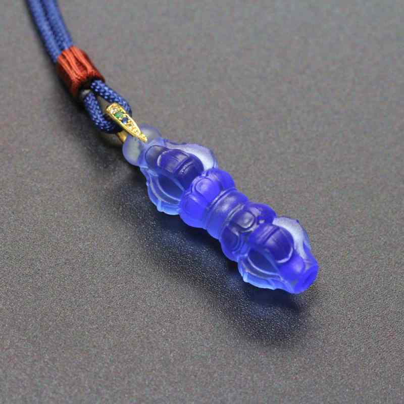 Beads - ネックレス メンズ レディース 琉璃 金剛杵 降魔杵 ペンダント ペンダントトップ カップル お守り アクセサリー 黄色 グリーン ブルー ホワイト1
