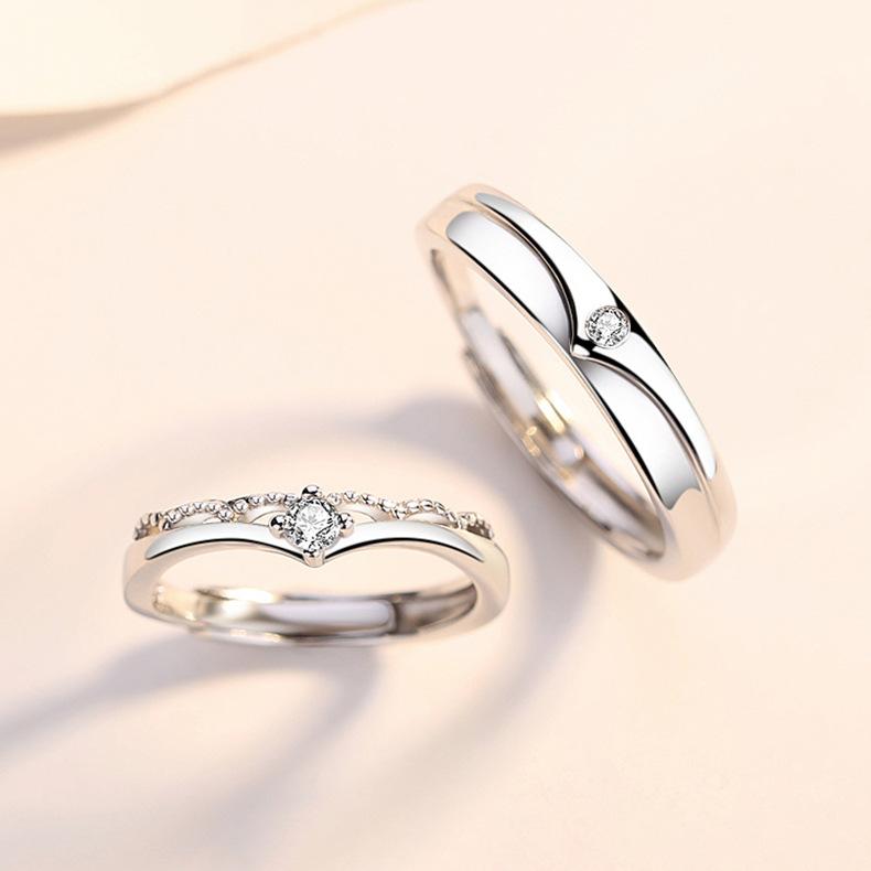 指輪 ペアリング レディース メンズ シルバー925 ジルコニア 幾何学模様 カップル お揃い ラッキーアイ..