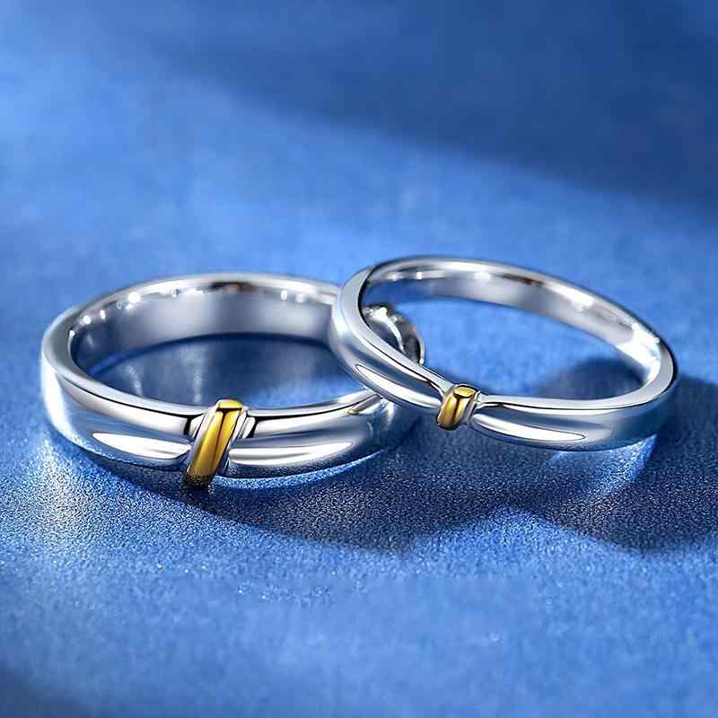 指輪 ペアリング シルバー925 男性用 女性用 カップル 記念日 ギフト ラッキーアイテム 電気メッキ加工 シンプル かわいい
