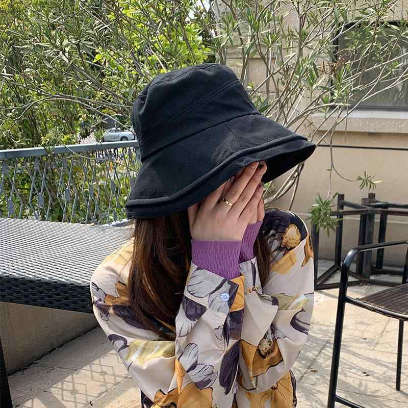 ・製品カテゴリ: 漁夫帽・流行要素: 円形・適合シーズン: 夏季・帽子のトップスタイル: 平顶・つばのスタイル: 大檐・カラー: ブラック.ベージュ.黄色.ブルー.カーキ（防風ロープ付き）・サイズ: 調節可能・機能: 防晒.通気性.遮阳・主な生地の情報を削除してください。→ 成分含有量: 81%-95%・生地の名称: 綿・主な生地の成分: 綿・スタイル分類: 通勤・加工技術: 機械刺繍.経編・流行要素分類: 几何