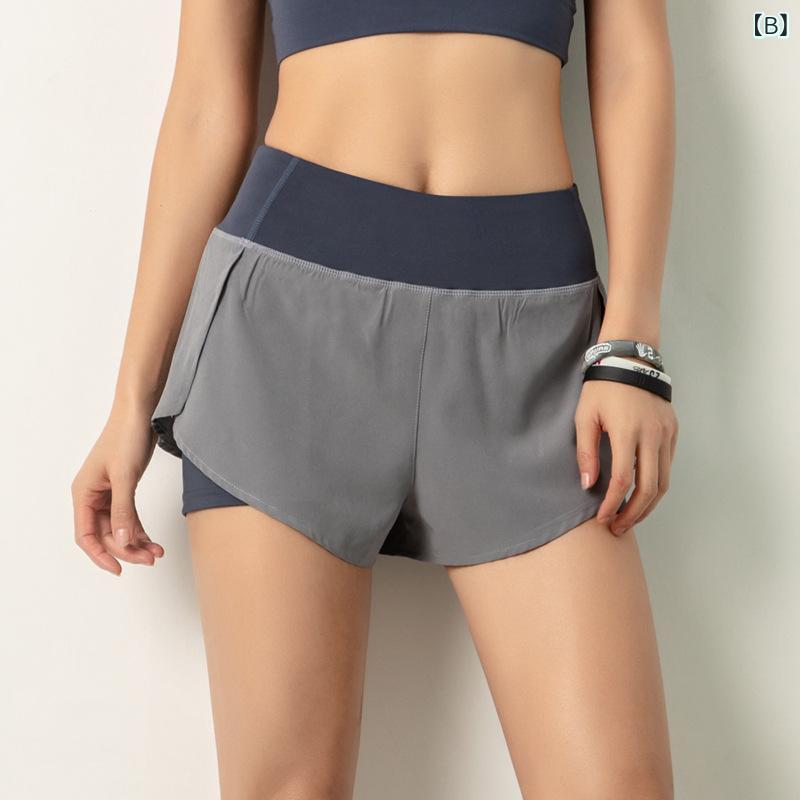 LINEAR shopのショートパンツ レディース スポーツ ランニング ヨガ ウェア 速乾 ホットパンツ 伸縮性 通気性 ストレッチ トレーニング 運動着 ルームウェア 部屋着 ピンク系 ブルー ブラック イエロー グリーン S M L XL XXL XXXL｜アングル3