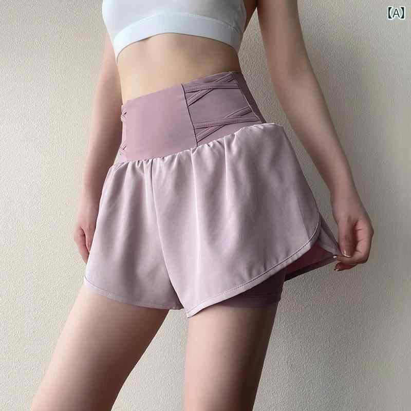 ショートパンツ レディース 高腰 腹部コントロール スポーツ 短パン 速乾性 伸縮性...