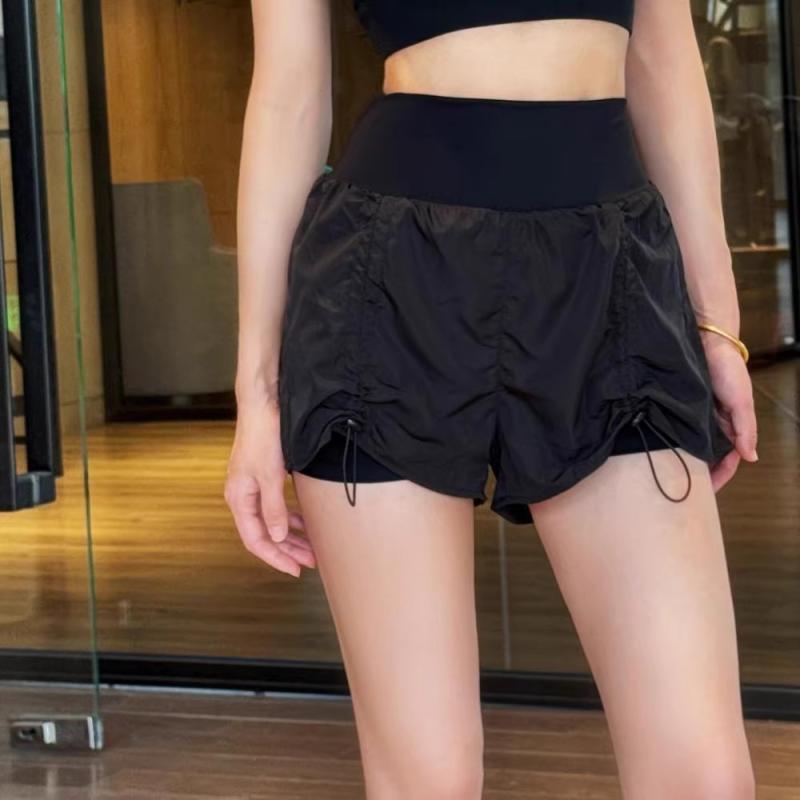 Other - ヨガパンツ レディース ヨガショートパンツ スポーツ 短パン トレーニング ジム フィットネス ルームウェア 接触冷感 ストレッチ 速乾 通気性 ブラック ピンク系 パープル