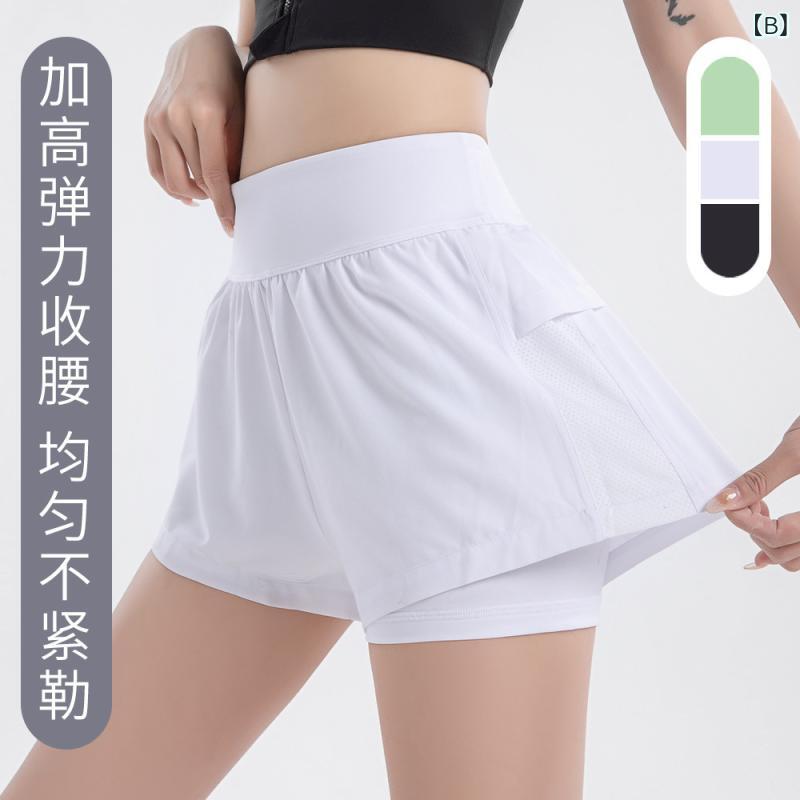 ショートパンツ レディース 高機能 速乾 スポーツ 短パン ヨガ ジム ランニング ウェア 春夏 高腰 吸湿性 通気性 ワイドレッグ グリーン ホワイト ブラック ブルー