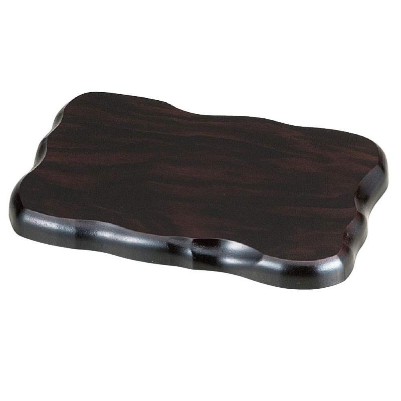 【花台】8号 木製 平板（黒丹調）飾り台サイズ：24cm×16cm×1.8cm素材：木製（MDF）塗装：ウレタン塗装生産地：日本