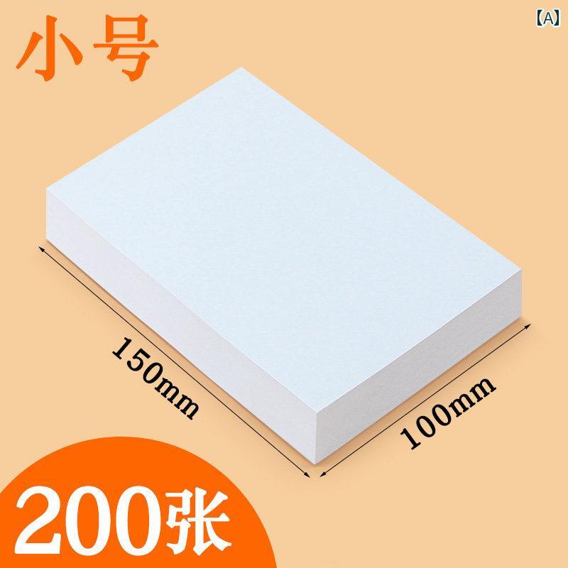 白 付箋 紙 非 粘着性 ステッカー 切り取り式 空白 ノート 接着剤不要 ラベル 用紙 事務 用品 特大 学..