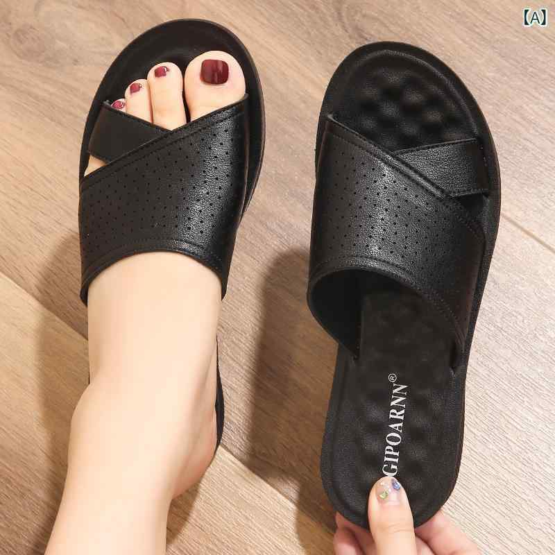 サンダル レディース 婦人 ミセス シニア 向け ルームシューズ スリッパ コンフォート サンダル 履きやすい 滑り止め 柔らかい 軽量 通気性 外履き 室内履き 黒 赤 ベージュ 薄紫 linears-10640013 LINEAR shop サンプル画像2