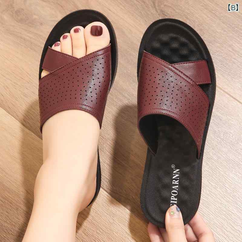 サンダル レディース 婦人 ミセス シニア 向け ルームシューズ スリッパ コンフォート サンダル 履きやすい 滑り止め 柔らかい 軽量 通気性 外履き 室内履き 黒 赤 ベージュ 薄紫 linears-10640013 LINEAR shop サンプル画像3