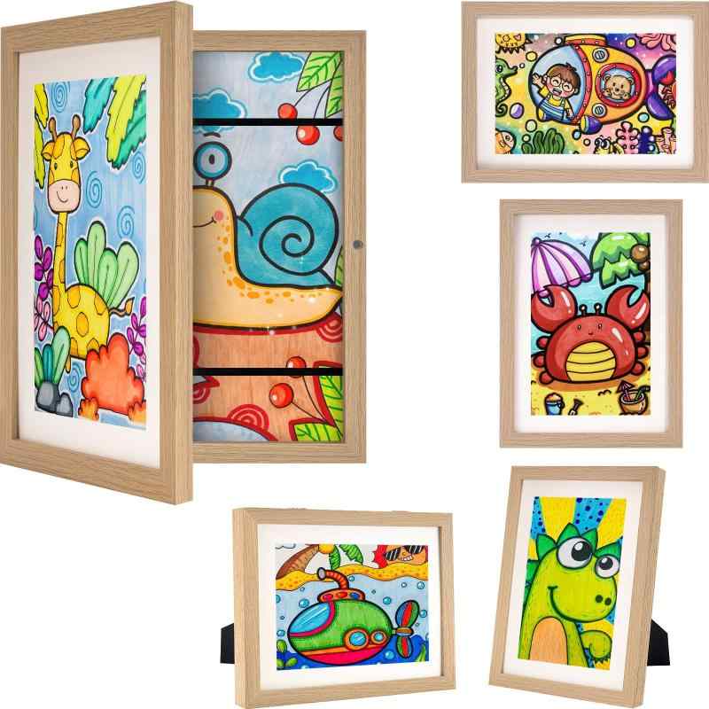AIOR アートフレーム 子供の絵 を飾る 保存用 ポスターフレーム 画用紙 フォトフレーム 絵 絵画 ポスター 写真