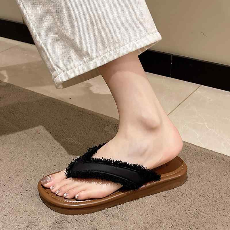 サンダル レディース フラット ぺたんこ 歩きやすい ビーチサンダル おしゃれ かわいい 痛くない 滑り止め 軽量 黒 白 カジュアル 女性 大人1