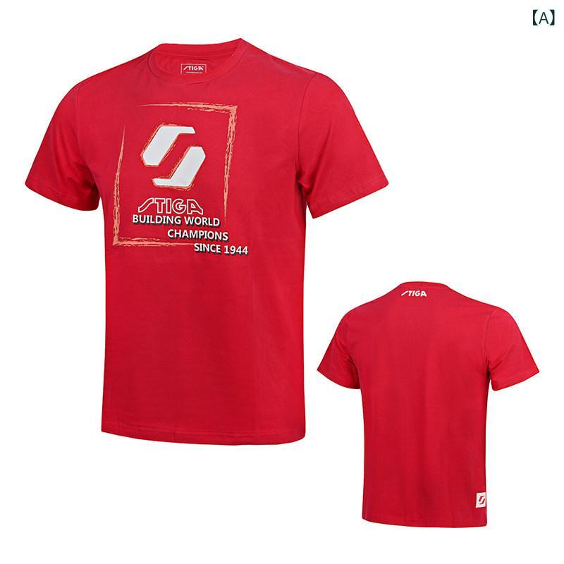 卓球 ユニフォーム 競技用 トレーニング メンズと レディースの 半袖 プリント 速乾性 Tシャツ新 商品 男女兼用で.短袖でインパクトのの速乾Tシャツ