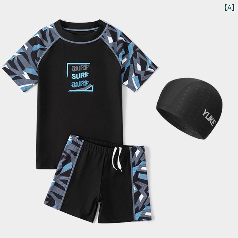 Wet Suits - 男の子 太った 小 中学生 プロの トレーニングや 試験 水着 スプリット スーツ ティーンエイジャーや 子供 子供男の子の水着は太った男の子や小さめ男の子