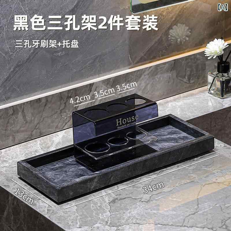 大理石の 電動 歯 ブラシ ラック 北欧の 豪華 ライト シンク ウォッシュ カップ 歯磨き 粉 収納 セット 歯ブラシ.歯磨き粉.-アイテム収納に最適 🇨🇳 大理石电动牙刷置物架北欧