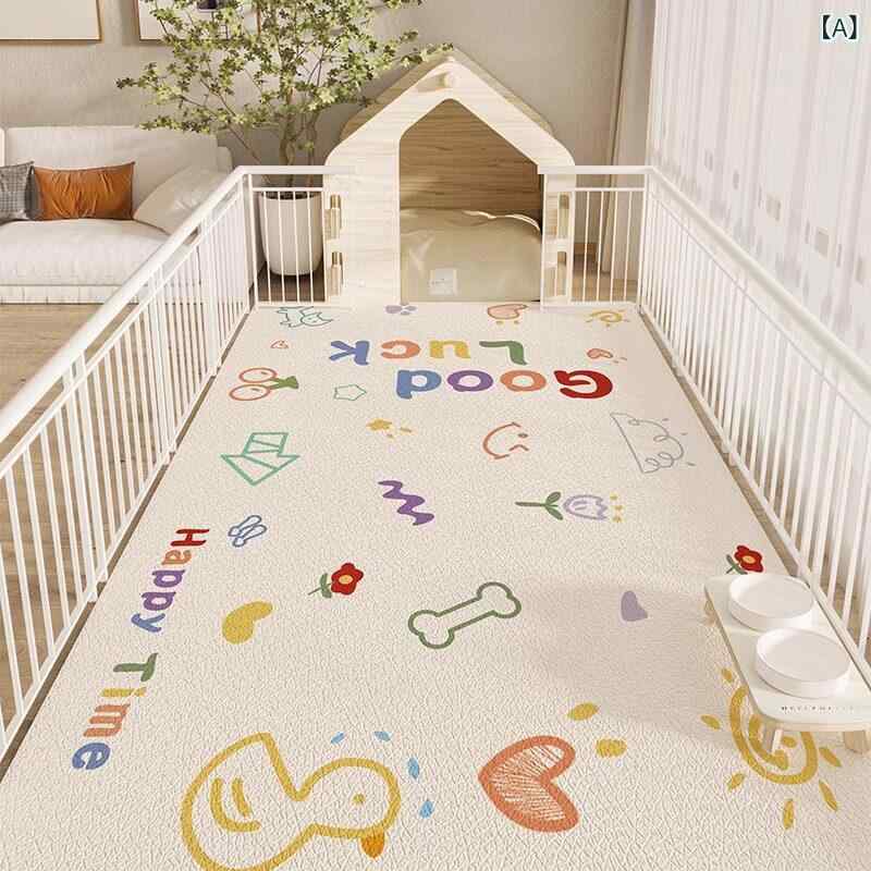 防水・ 防 尿 ペット フロア マット PVC 犬 飼育 専用 フェンス カー ペット 犬 猫用 食事 マット 滑り止め 犬 ケージ マット