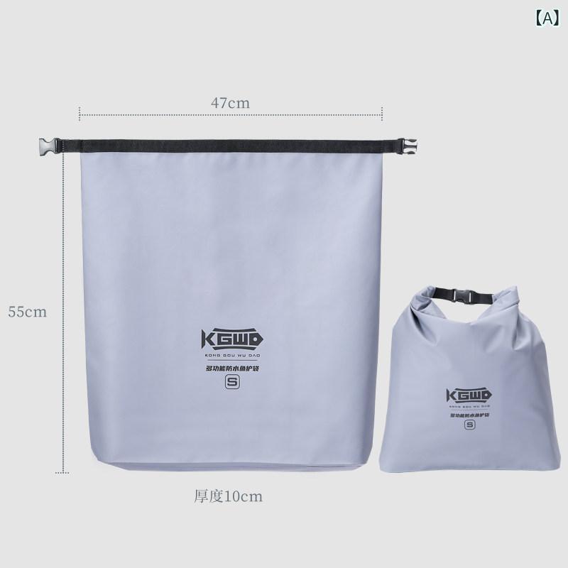 Bag - 空の フック 啓発 多機能 防水 魚 バッグ 速乾性 防臭 折りたたみ ポータブル 釣り ギア 手持ち 式 厚手 収納 折りたたみ可能な空鉤道具多機能防水魚保護袋