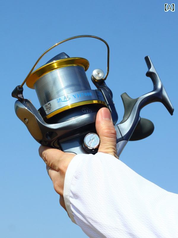 ウルフ キング 釣り リール長 距離 キャスティング リール ギャップレス メタル 海 ロッド 7000 / 9000 スピニングリール 大型 アンカー フィッシュ