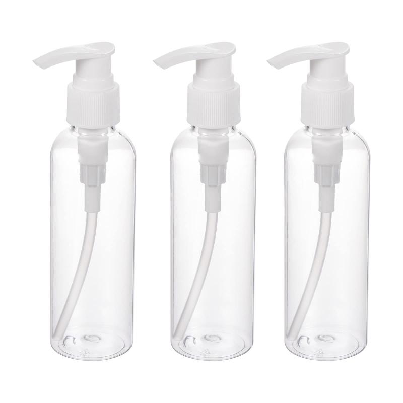 PATIKIL 150mL エアレスポンプボトル 3個 ポータブル 詰め替え可能 調剤容器 旅行ャンプーローション用シ クリアカラー：クリア、ホワイト; 容量：150ml; ボトルサイズ：12 x 4.3cm (L*D)利点：丈夫なプラスチック素材でできており、軽量で持ち運びに便利です。真空ポンプの設計により、物品をより長く新鮮に保ち、良好な状態に保つことができます使用法：エアレスポンプボトルは、ローションやシャンプーなど、さまざまなものを収納するのに適しています。説明：ボトルを開けて、保管に必要なアイテムを注ぎ、キャップをすればどこにでも持って行けます注意：ご注文前に、ボトルの容量とサイズをご確認ください