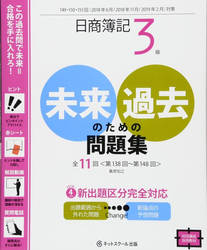 【中古】日商簿記3級未来のための過去問題集 2018年6月 11月 2019年2月対策用