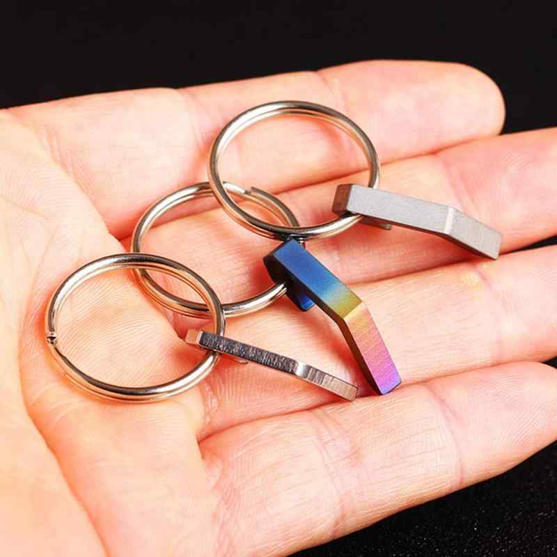 HJ ボトルオープナー ミニ チタン合金 栓抜き キーリング付き 携带 ワインオープナー キーホルダー 小型 キャンプ ビン蓋を開ける コンパクト ミニ linears-11400062 LINEAR shop サンプル画像2
