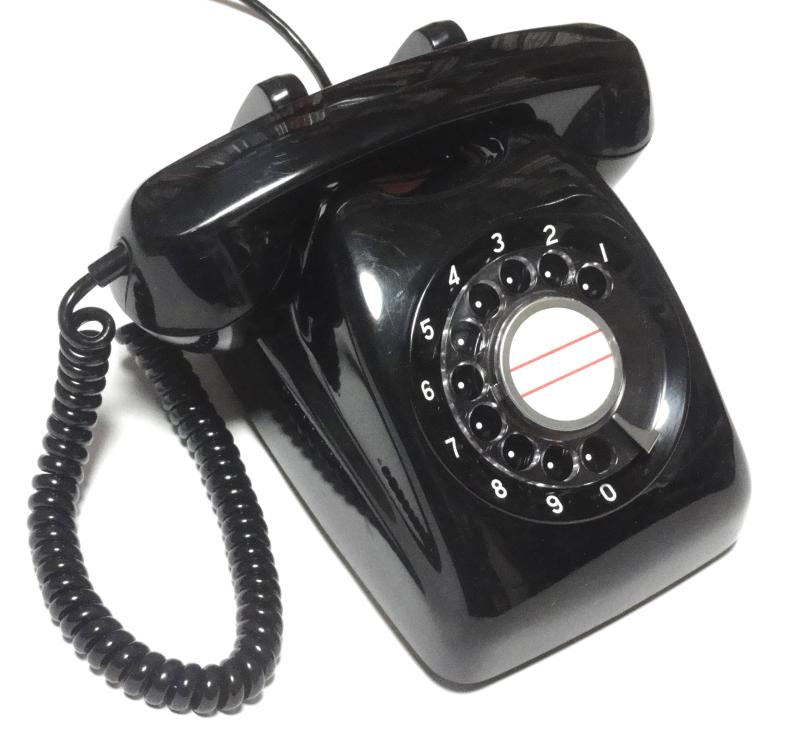【中古】電電公社 600-A ダイヤル式電話機 （黒電話／カラー電話）