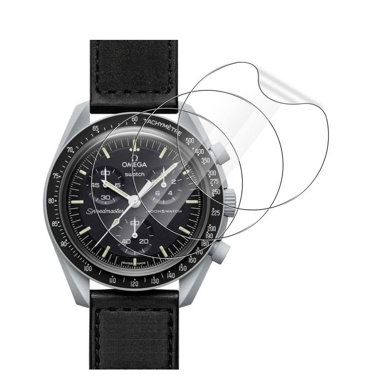 For OMEGA X Swatch BIOCERAMIC MOONSWATCH 32MM フィルム 非-ガラス  AUDASO オメガ スウォッチ 保護フィルム 24時間自動修復技術 柔らかい気泡ゼロ 指紋防止 高感度 飛散防止 反射低減 OM