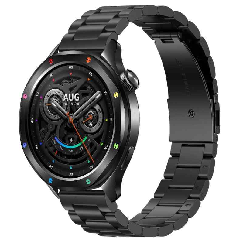 [SeGinn] Xiaomi Watch S4/S4 Sport/S3/2/S1/S1 Active/MiWatch 対応 交換バンド シャオミウォッチS4 バンド 22mm 交換ベルト ステンレス製 サイズ調節可能 調整工具付き ビジネス風 コンパチ