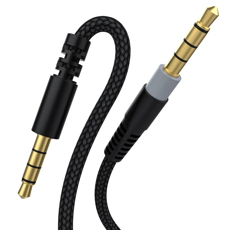 Cloud Mixオーディオケーブル3.5mm AUX線はKingston Hyperx Cloud AlphaとKingston Hyperx Cloud Mixゲームイヤホンと互換性がある-5フィート