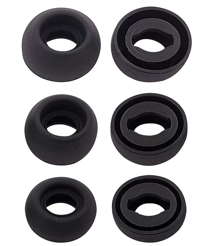 A-Focus イヤーピース イヤーチップ イヤホンカバー Galaxy Buds Pro用 交換用シリコン製イヤーピース SM-R190NZKAXJP用 S/M/L 3ペアセット ブラック（Black）