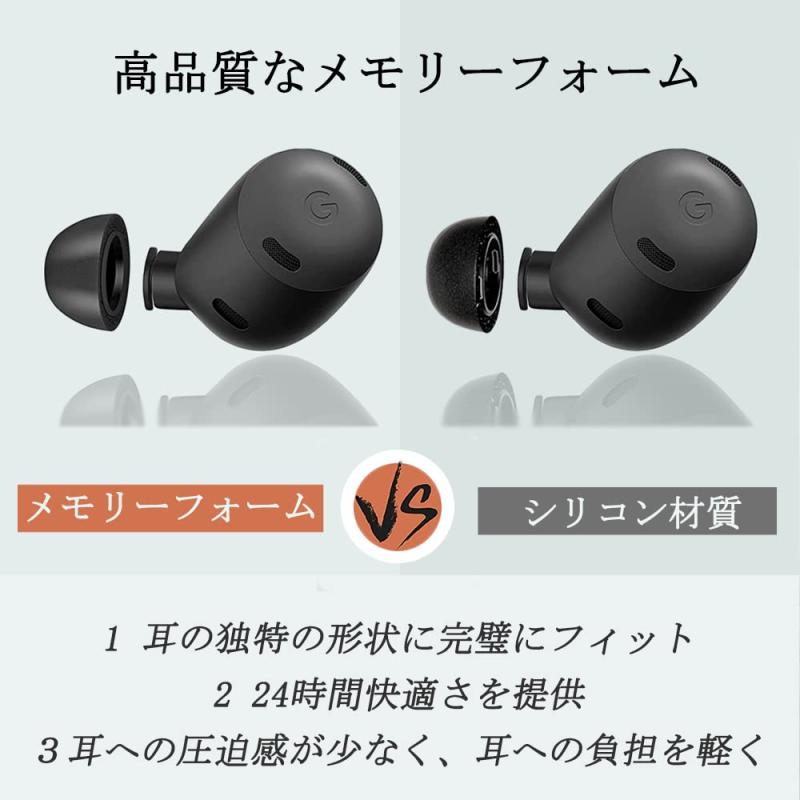 【6枚セット】Miimall Google Pixel Buds Pro イヤーピース グーグル Pixel Buds P...