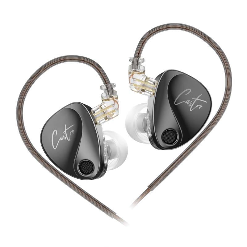 KZ Castor ー インイヤー モニター デュアル動的ドライバー ヘッド フォン 4 チューニング スイッチ HiFi ノイズ キャンセル有線イヤホン、すべての周波数ステレオ サウンド イヤホン クラリテ linears-11311693 LINEAR shop パッケージ画像